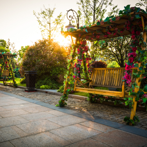a chair in the park